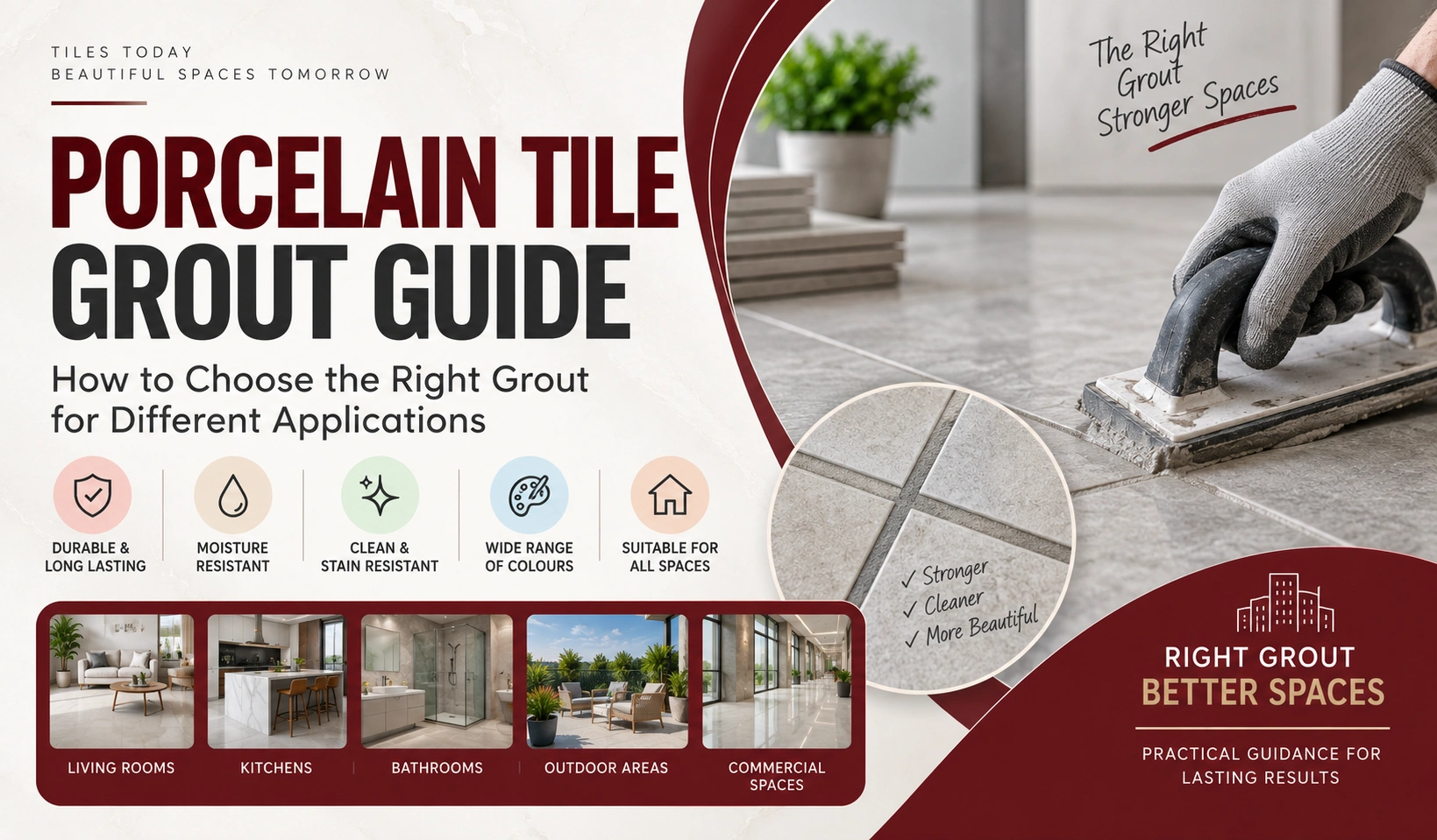 Porcelain Tile Grout Guide: How to Choose the Right Grout for Different Applications
